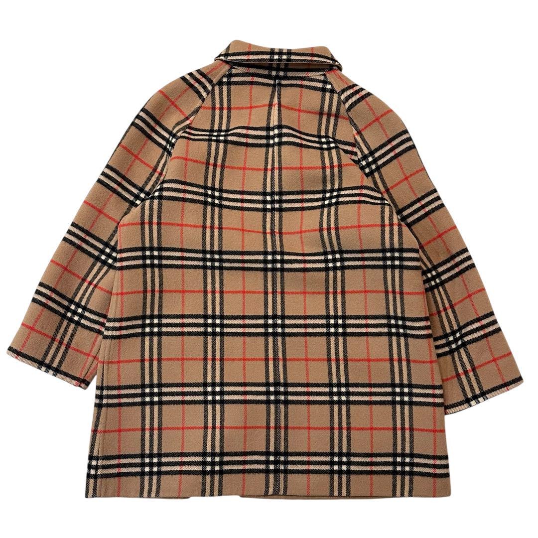 BURBERRYS Coat Nova Check Asian fit M US size S Wool Camel Authentic