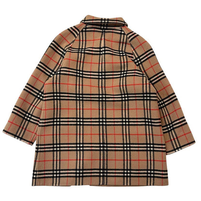 BURBERRYS Coat Nova Check Asian fit M US size S Wool Camel Authentic