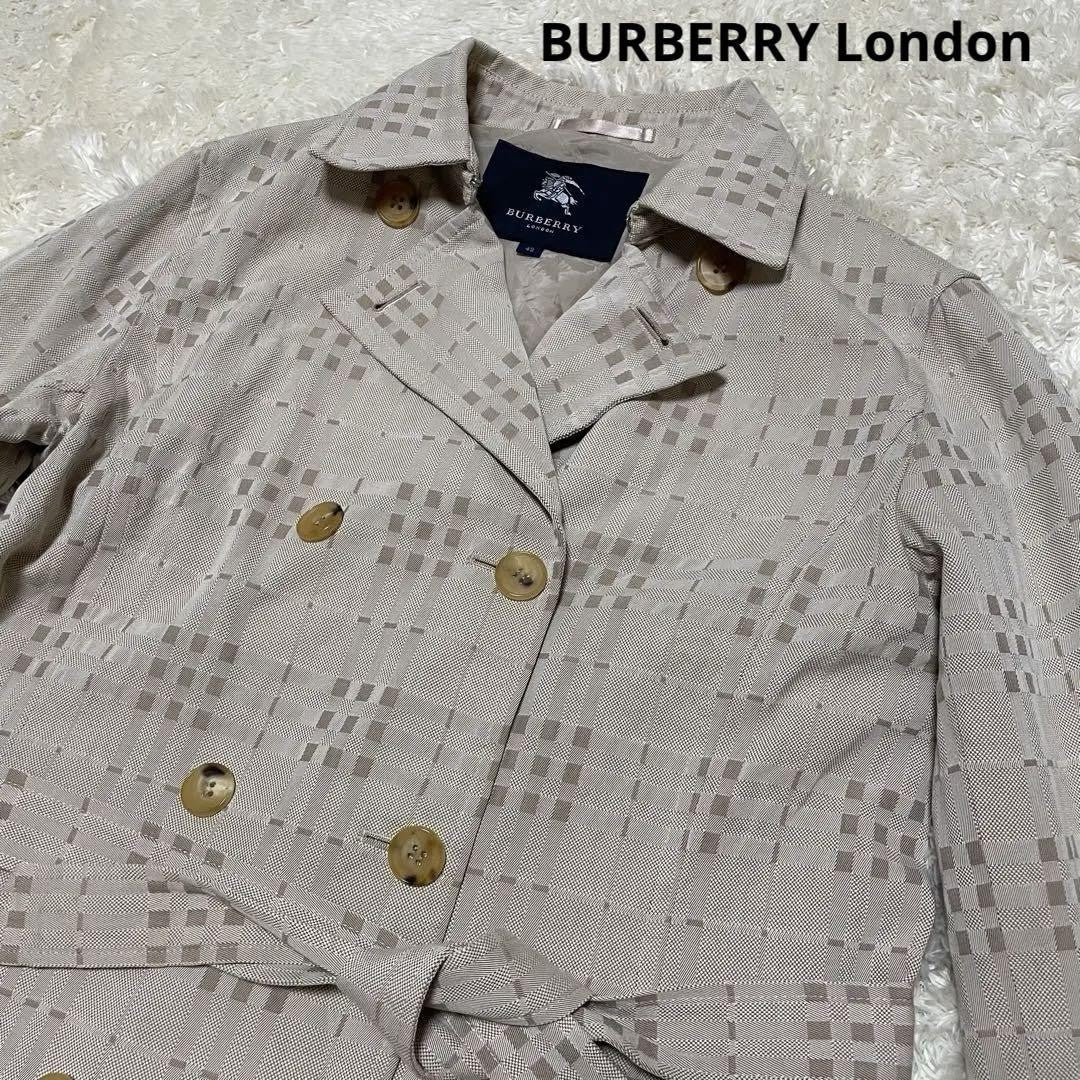 BURBERRY LONDON Coat Nova Check Asian fit XL 42 US size L Beige Authentic