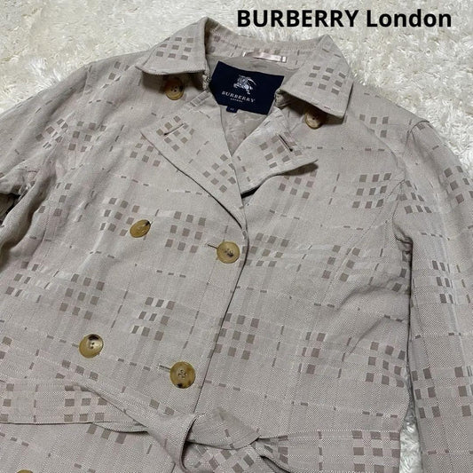 BURBERRY LONDON Coat Nova Check Asian fit XL 42 US size L Beige Authentic