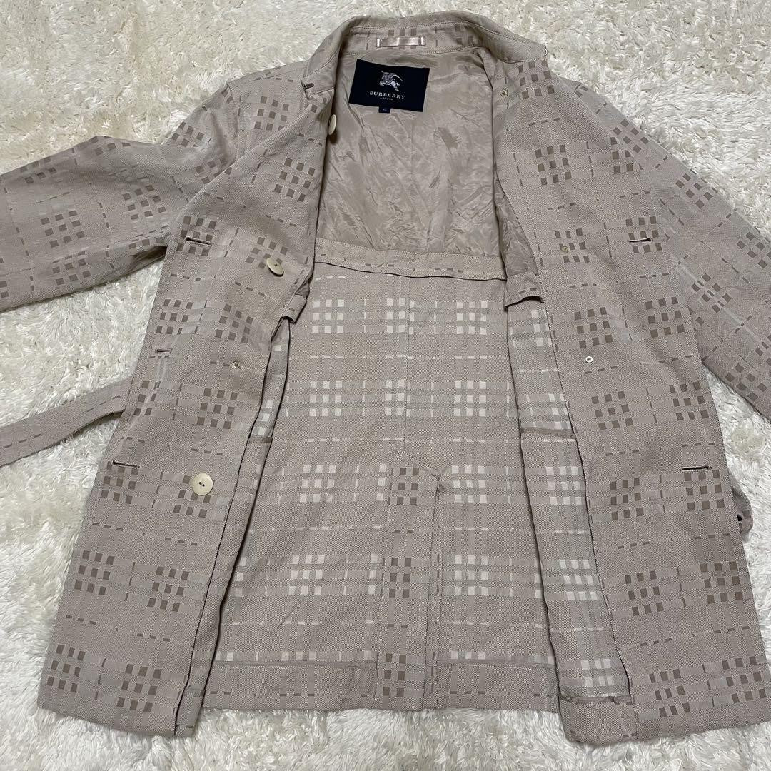BURBERRY LONDON Coat Nova Check Asian fit XL 42 US size L Beige Authentic
