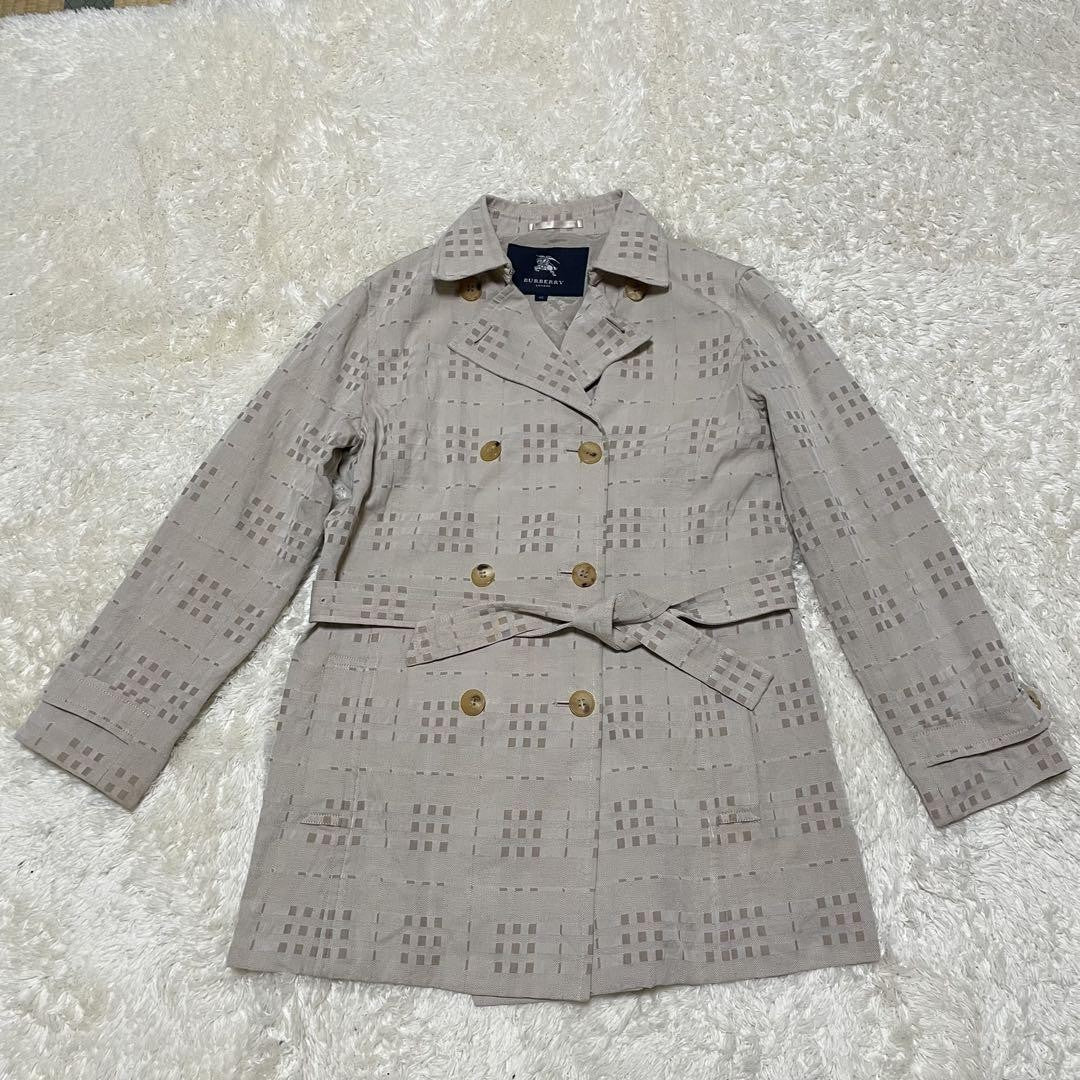 BURBERRY LONDON Coat Nova Check Asian fit XL 42 US size L Beige Authentic
