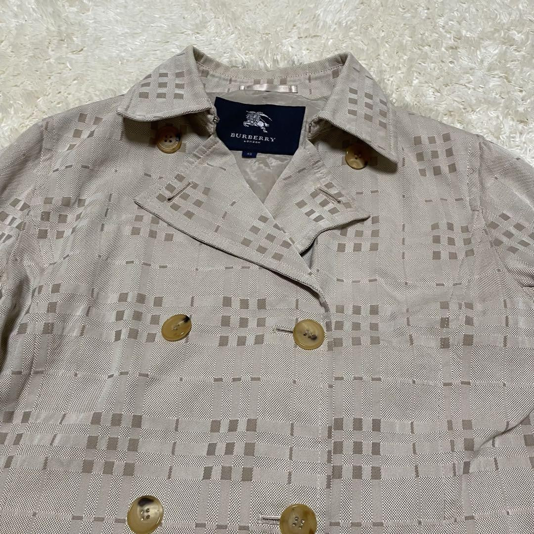 BURBERRY LONDON Coat Nova Check Asian fit XL 42 US size L Beige Authentic