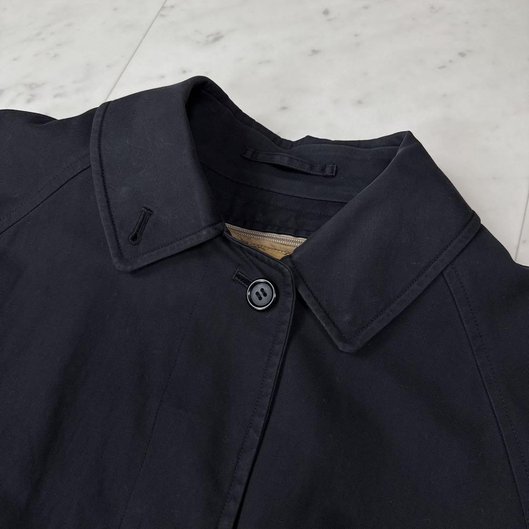 BURBERRY Coat Nova Check Asian fit S US size XS Black Authentic