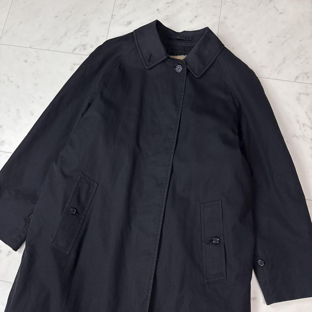 BURBERRY Coat Nova Check Asian fit S US size XS Black Authentic