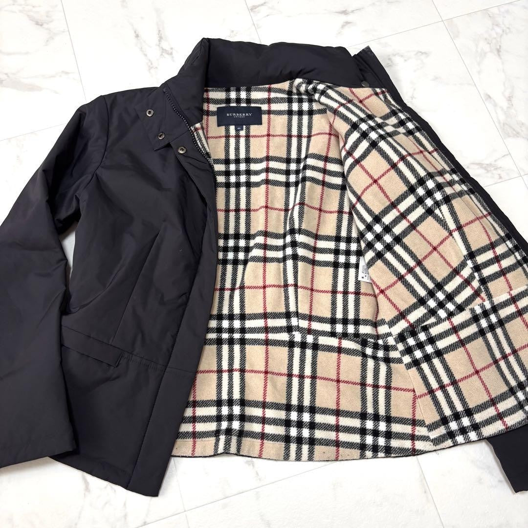 BURBERRY LONDON Jacket Nova Check Asian fit L US size M Black Authentic