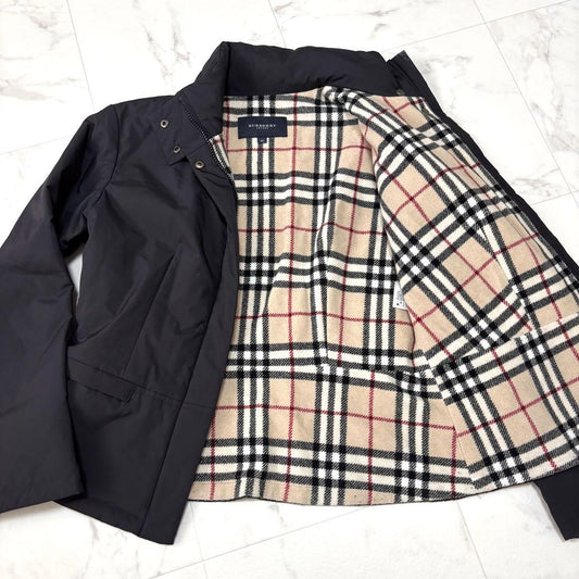 BURBERRY LONDON Jacket Nova Check Asian fit L US size M Black Authentic