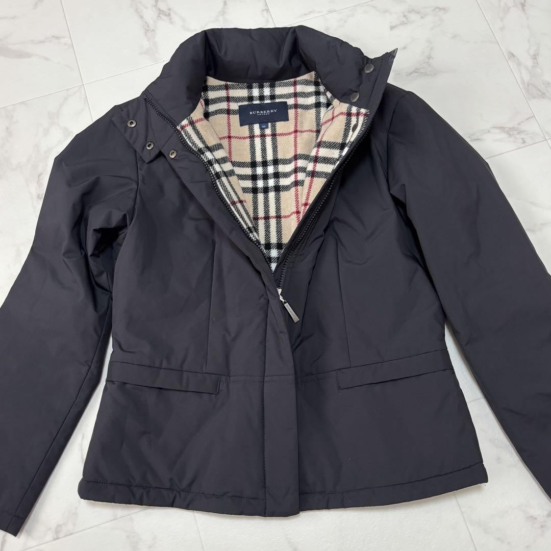 BURBERRY LONDON Jacket Nova Check Asian fit L US size M Black Authentic