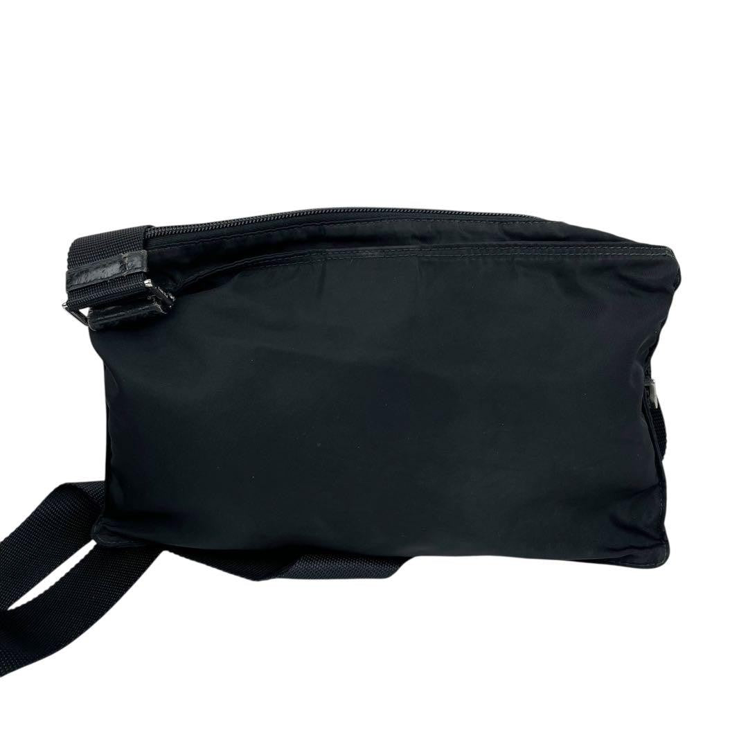 PRADA Shoulder Bag Purse Logo Nylon Black Authentic