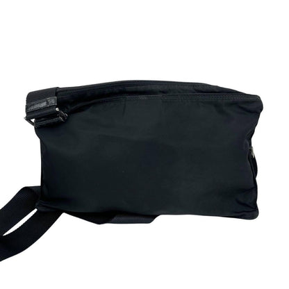 PRADA Shoulder Bag Purse Logo Nylon Black Authentic
