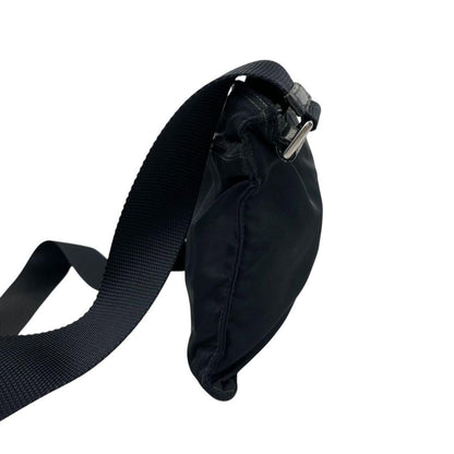 PRADA Shoulder Bag Purse Logo Nylon Black Authentic
