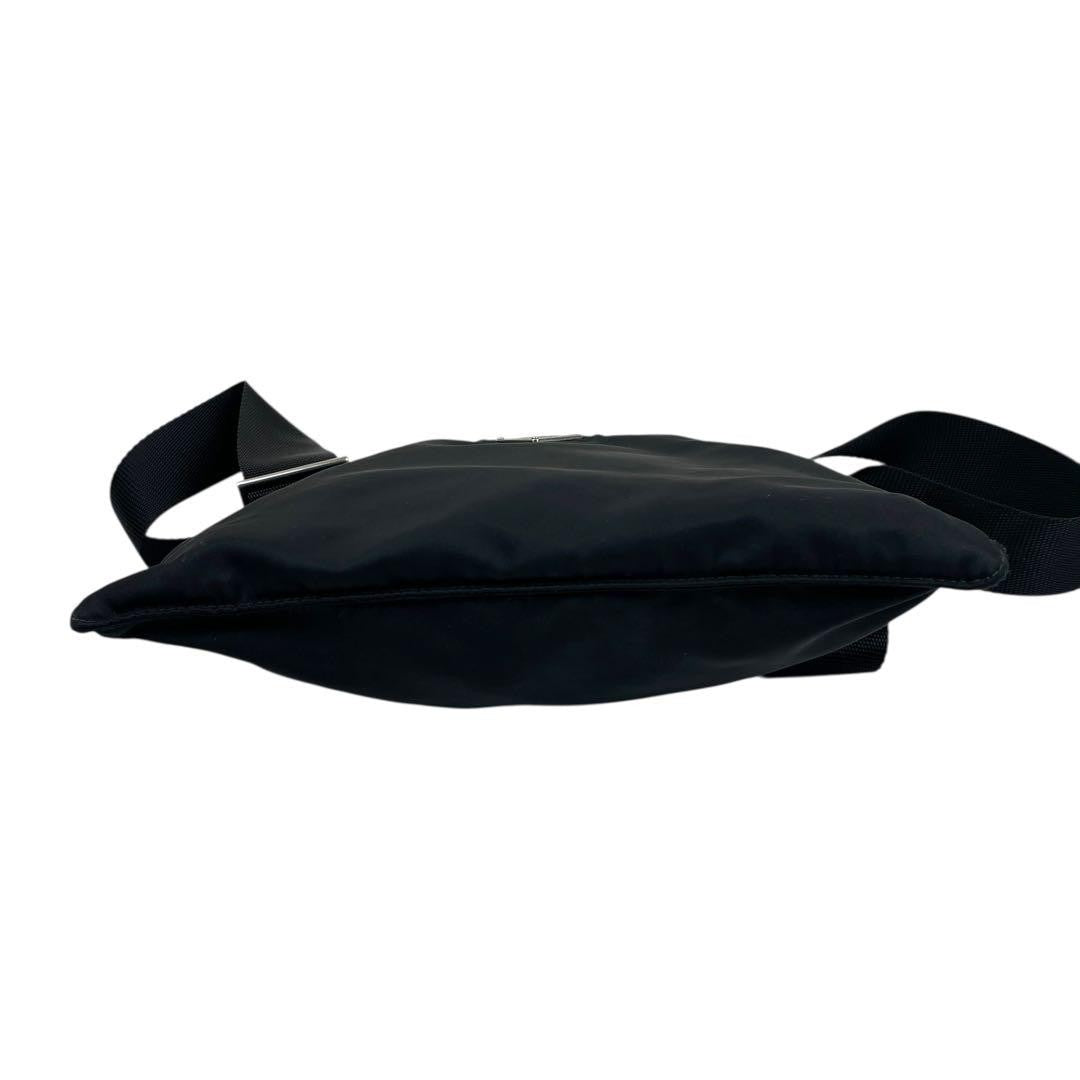 PRADA Shoulder Bag Purse Logo Nylon Black Authentic