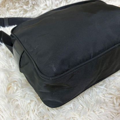 PRADA Shoulder Camera Bag Purse Logo Nylon Black Authentic