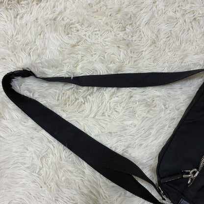 PRADA Shoulder Camera Bag Purse Logo Nylon Black Authentic
