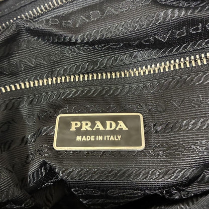 PRADA Shoulder Camera Bag Purse Logo Nylon Black Authentic