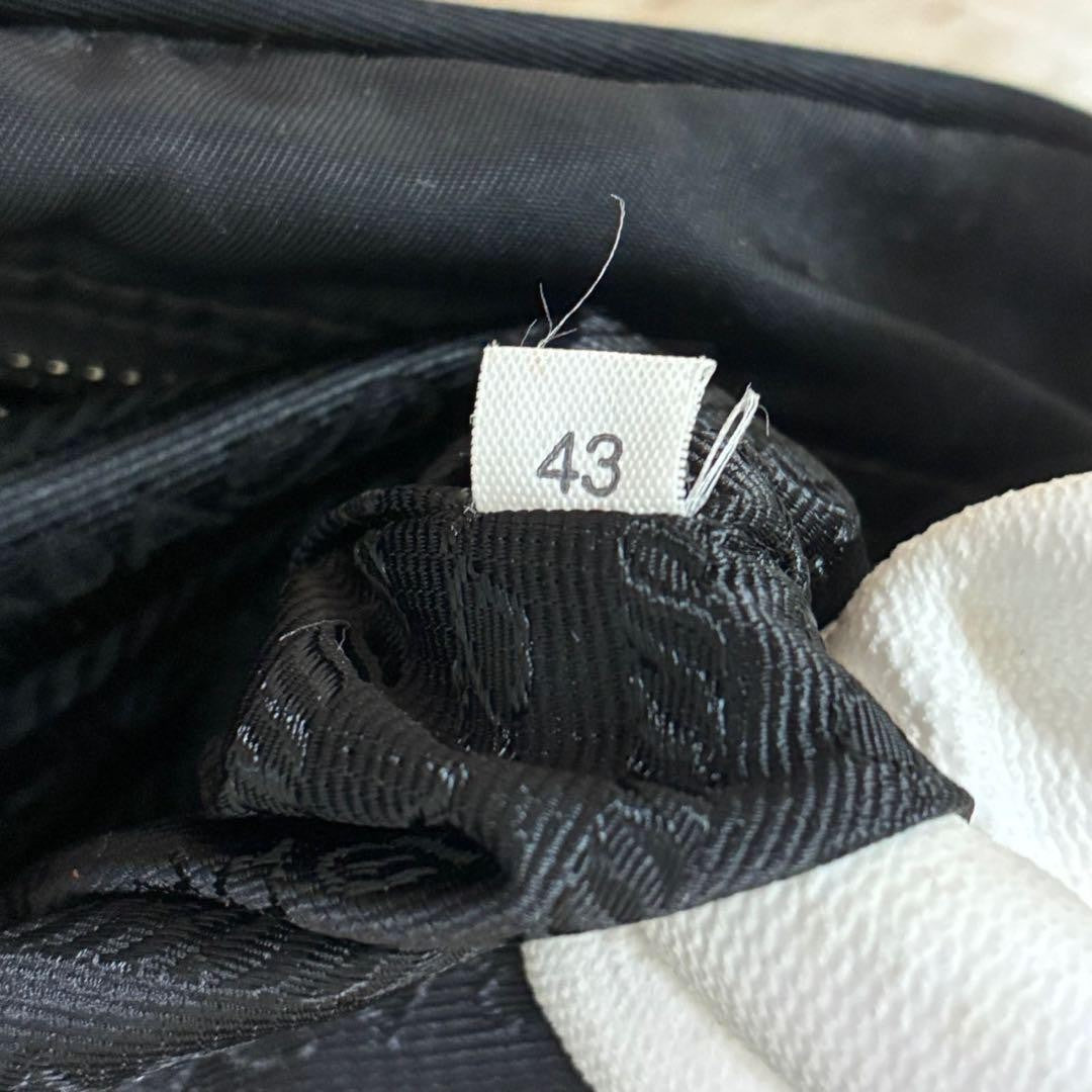 PRADA Shoulder Camera Bag Purse Logo Nylon Black Authentic