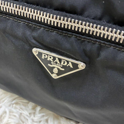 PRADA Shoulder Camera Bag Purse Logo Nylon Black Authentic