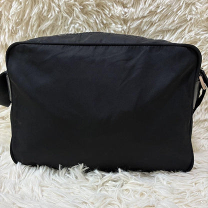 PRADA Shoulder Camera Bag Purse Logo Nylon Black Authentic