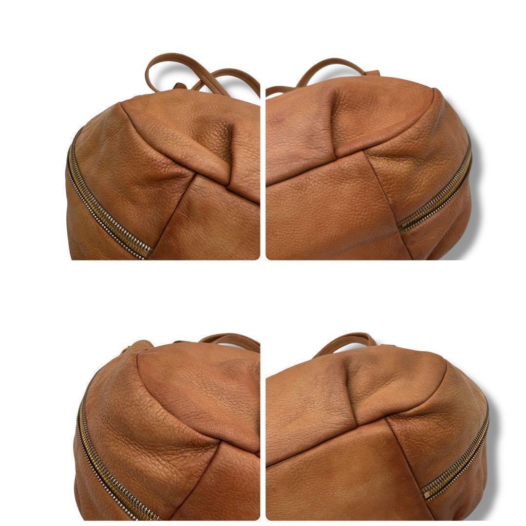 PRADA Hand Bag Tote Purse Leather Brown Authentic