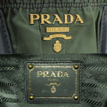 PRADA Hand Shoulder Bag Tote Purse 2way Nylon Leather Authentic