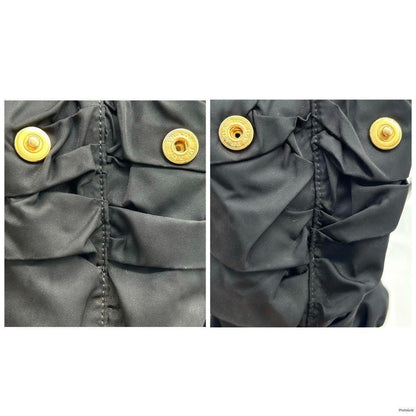 PRADA Hand Bag Tote Purse Logo Black Authentic
