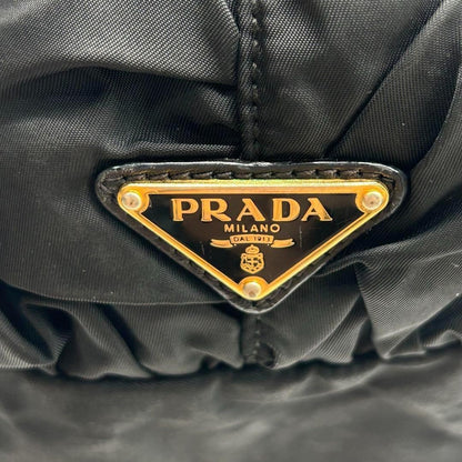 PRADA Hand Bag Tote Purse Logo Black Authentic