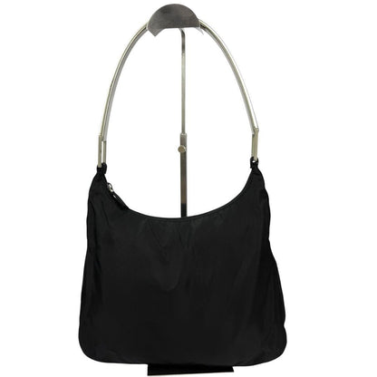 PRADA Hand Shoulder Bag Tote Purse Logo Nylon Black Authentic
