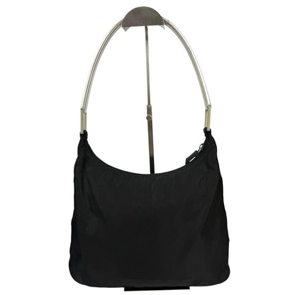 PRADA Hand Shoulder Bag Tote Purse Logo Nylon Black Authentic