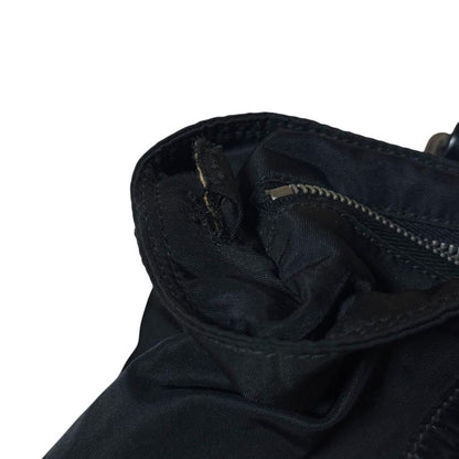 PRADA Mini Hand Bag Tote Purse Logo Nylon Leather Black Authentic