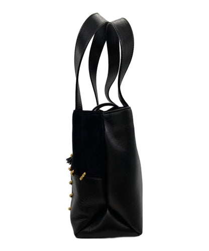 Salvatore Ferragamo Hand Bag Tote Purse patchwork Black Authentic