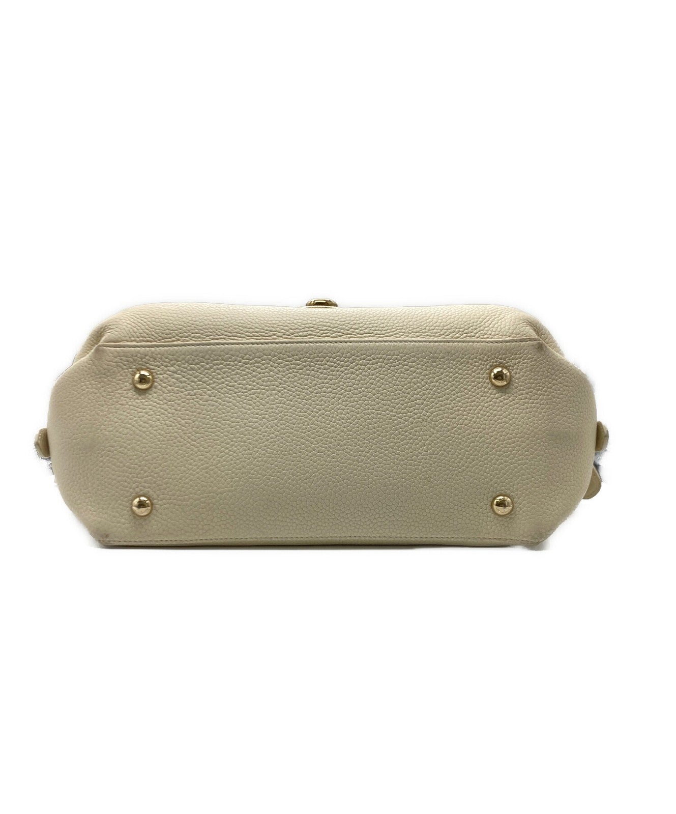 Salvatore Ferragamo Hand Shoulder Bag Tote Purse 2way Off White Authentic