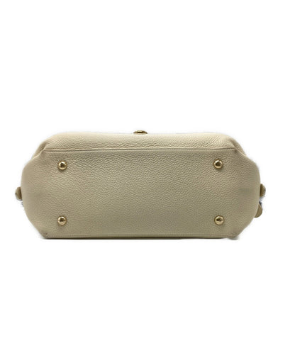 Salvatore Ferragamo Hand Shoulder Bag Tote Purse 2way Off White Authentic