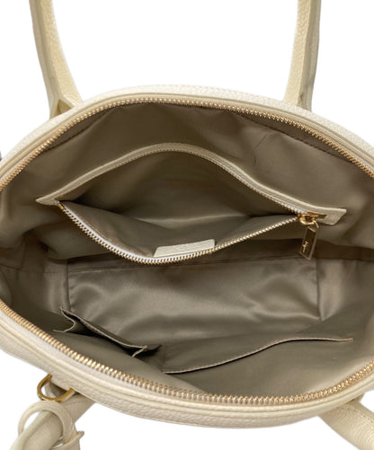 Salvatore Ferragamo Hand Shoulder Bag Tote Purse 2way Off White Authentic