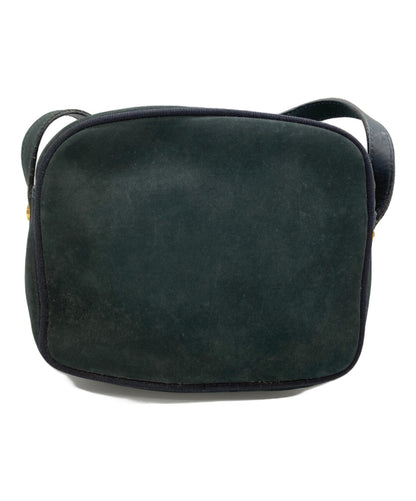 Salvatore Ferragamo Shoulder Bag Purse Vara Suede Navy Authentic
