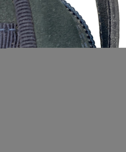 Salvatore Ferragamo Shoulder Bag Purse Vara Suede Navy Authentic