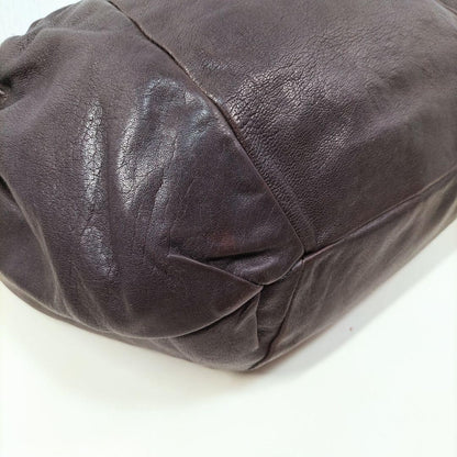 Salvatore Ferragamo Hand Bag Tote Purse Vara Ribbon Leather Brown Authentic