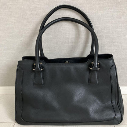 Salvatore Ferragamo Hand Bag Tote Purse Gancini Black Authentic
