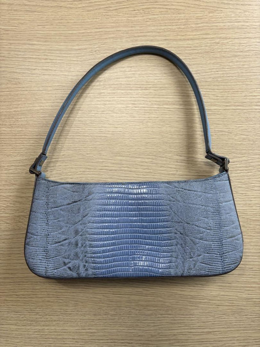 Salvatore Ferragamo Accessory Pouch Hand Bag Tote Purse Leather Light Blue Auth