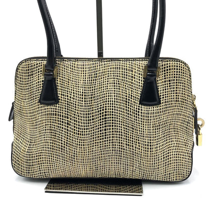 Salvatore Ferragamo Hand Bag Tote Purse Leather Black Authentic