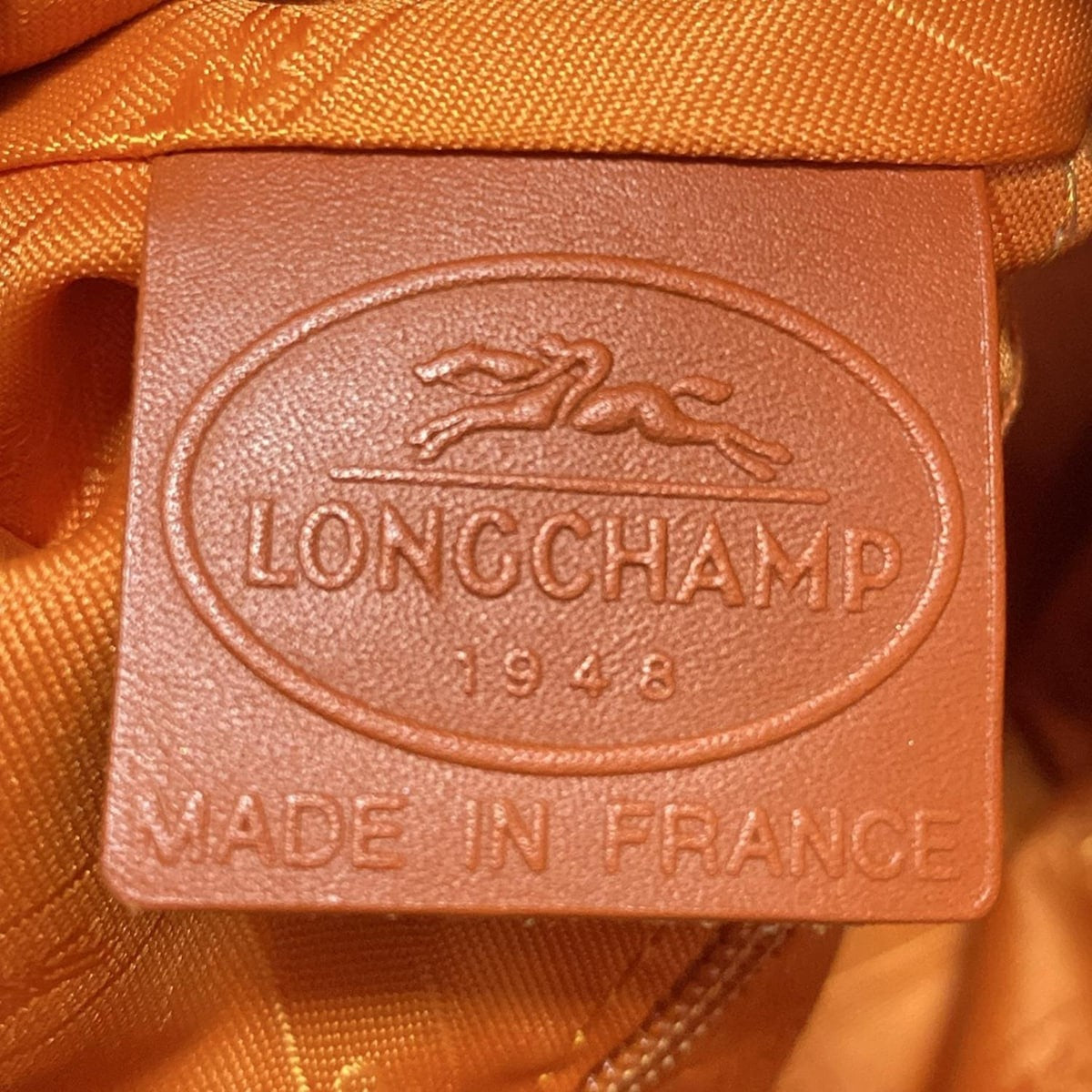 Longchamp Shoulder Bag Purse Patent Leather Brown Authentic
