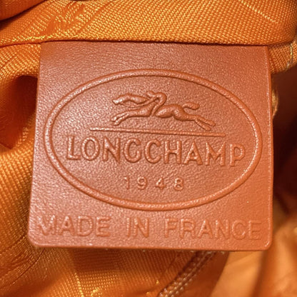 Longchamp Shoulder Bag Purse Patent Leather Brown Authentic