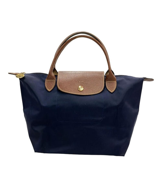 Longchamp Hand Bag Tote Purse Le Pliage Navy Authentic