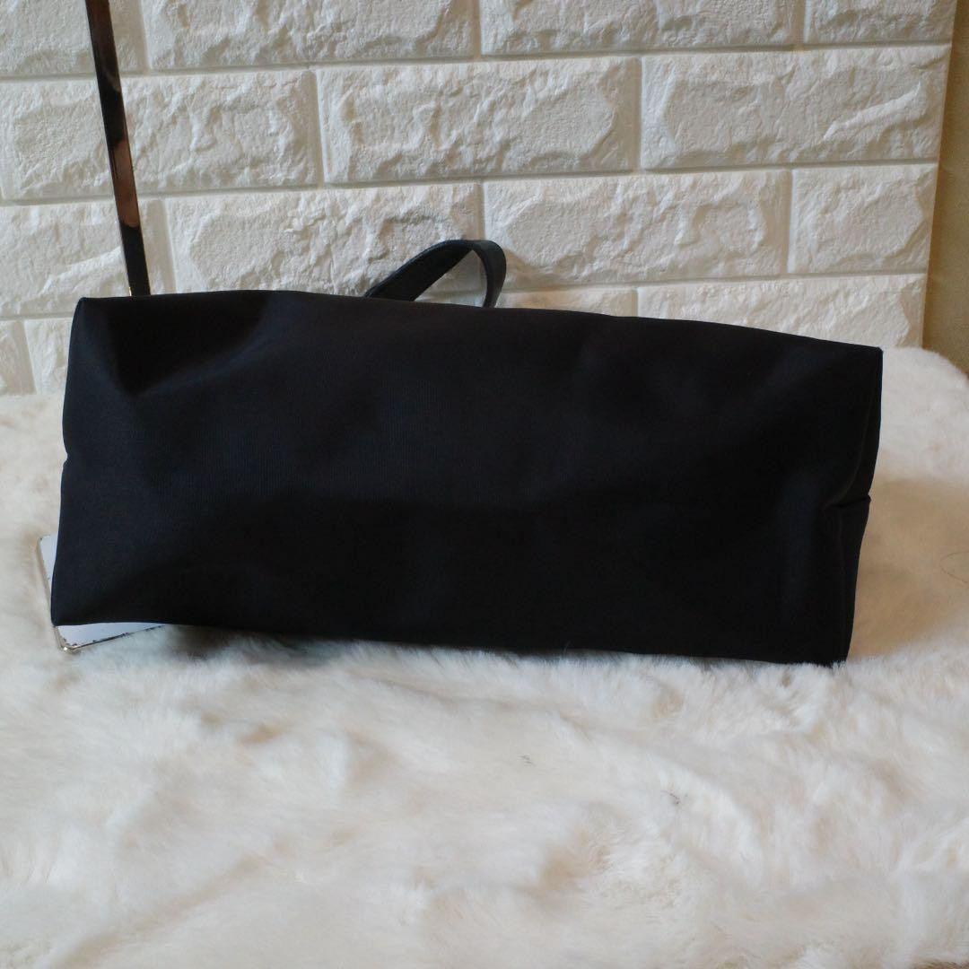 Longchamp Hand Shoulder Bag Tote Purse Black Authentic