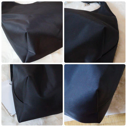 Longchamp Hand Shoulder Bag Tote Purse Black Authentic