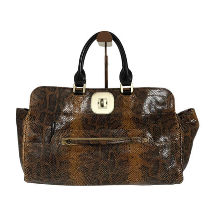 Longchamp Hand Bag Tote Purse Turn Lock Authentic