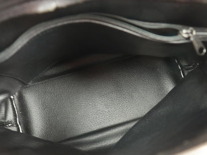 Longchamp Hand Bag Tote Purse Leather Black Authentic