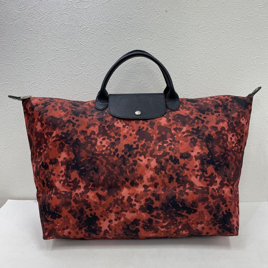 Longchamp Hand Bag Tote Purse Le Pliage Red Authentic