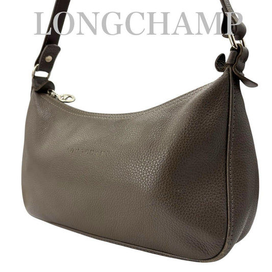 Longchamp Shoulder Bag Purse Leather Authentic