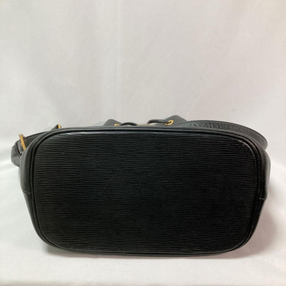 Valentino Garavani Shoulder Bag Purse Logo Leather Black Authentic
