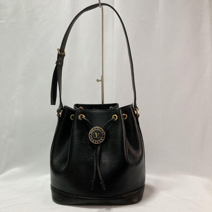 Valentino Garavani Shoulder Bag Purse Logo Leather Black Authentic